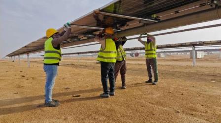 Solar module installation at Hafr Al-Batin